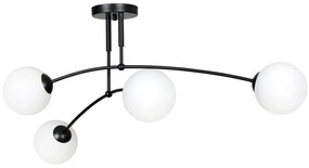 Czarna minimalistyczna lampa sufitowa - D071 Opes 8X