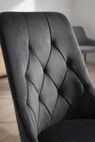 Krzeso Dolphin z czarnego aksamitu