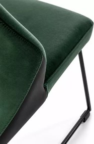 Minimalistyczne krzesło welurowe Ibis do salonu