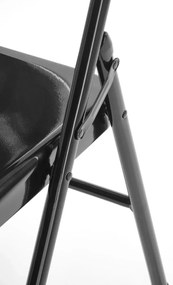 Krzesło metalowe K565 czarne składane HALMAR