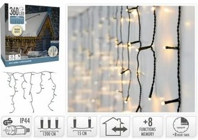 Świąteczny łańcuch świetlny Icicle ciepła biała, 360 LED, L