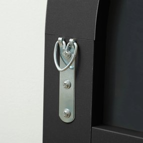 HOMCOM Pełnowymiarowe Lusterko bez Ramy, Wolnostojące/Montaż Ścienny, Metalowy Stojak, 50x150 cm, Czarne