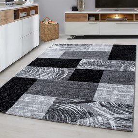 Dywan nowoczesny Parma prostokąty szaro-czarny 80 cm x 150 cm