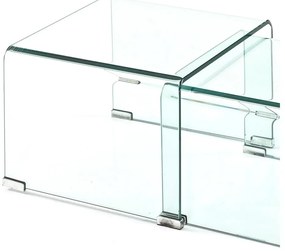 Szklane stoliki zestaw 2 szt. 44.5x49 cm Cristal – Tomasucci