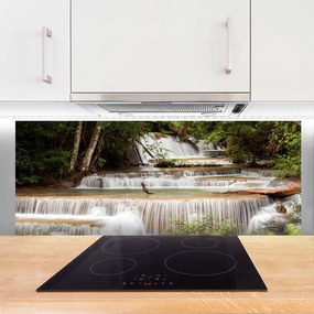 Panel Szklany Ukryty Wodospad W Gęstwinie Lasu