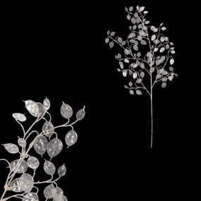 Zestaw sztucznych gałązek Lunaria, 2 szt., biały, oszronione, 85 cm