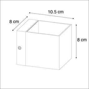 Inteligentna lampa ścienna czarna 8 cm z Wi-Fi G9 - Transfer Nowoczesny Oswietlenie wewnetrzne