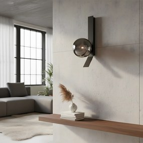 KINKIET ŚCIENNY APP1757-1W CZARNY CHROM