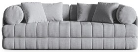 Jasnoszara rozkładana sofa z materiału bouclé 206 cm Kemi – Cosmopolitan Design