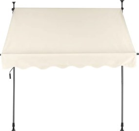 Markiza przeciwsłoneczna, regulowana AW-016 na taras, balkon, beżowa, 200x120 cm