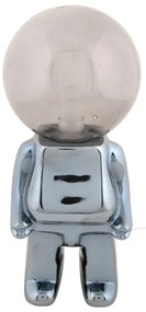 Szara lampa stołowa LED ze ściemniaczem ze szklanym kloszem (wysokość 27 cm) Ross – Leitmotiv