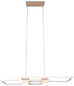 Biało-brązowa lampa wisząca LED ze zdalnym sterowaniem i ściemniaczem Albany – Trio