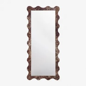 Prostokątne Lustro Ścienne Z Marmuru Bayaibe Czerwony Marmur Cherry Gold & 80 X 180 Cm - Sklum