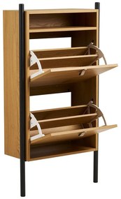 Uchylna szafka na buty w dekorze dębu w naturalnym kolorze 62x118x26 cm Barco – House Nordic