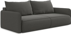 Kanapa 3-osobowa z funkcją spania - z tkaniny welwetowej - stalowy - NANEA