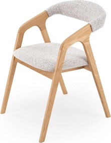 Tapicerowane krzesło dębowe z podłokietnikami krzesło Bueno Halmar