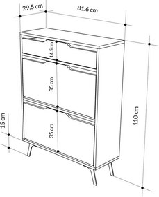 Szafka na buty Astat Light Mocha