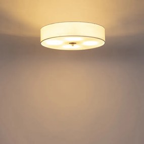 Rustykalna lampa sufitowa biała 50 cm - Drum
