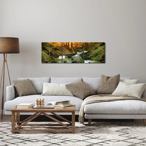 Obraz - Las (z zegarem) (90x30 cm)