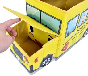 Żółta składana pufa ze schowkiem autobus K0-B54