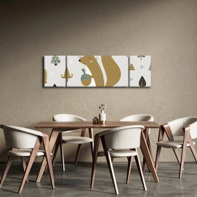 Obraz - Wiewiórka z orzechem (170x50 cm)