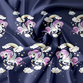 PrzytulneMieszkanie.pl PrzytulneMieszkanie.pl Pościel dziecięca z mikrofibry UNICORN niebieska Rozmiar pościeli: 70 x 80 cm | 140 x 200 cm