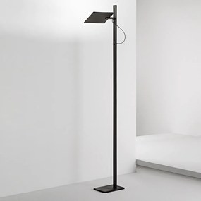 Czarna lampa stojąca LED do salonu, 24 W, 2160 lm, regulowana wysokość i możliwość obrotu o 340°, włącznik/wyłącznik, CCT i ściemniacz nożny