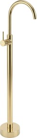 Bateria umywalkowa podłogowa Rea Lungo Złota