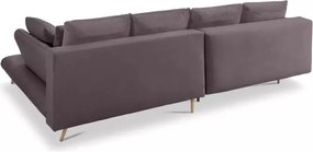 Narożnik MONTE Prawostronny z funkcją spania, pojemnikiem i poduszkami, Sorriso 03 Szary brąz WERSAL