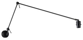 Nowoczesna lampa ścienna czarna regulowana - Blitz