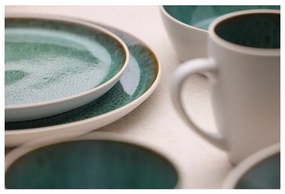 Biało-zielony kamionkowy talerz deserowy ø 21 cm Gastro White/Green – Bitz