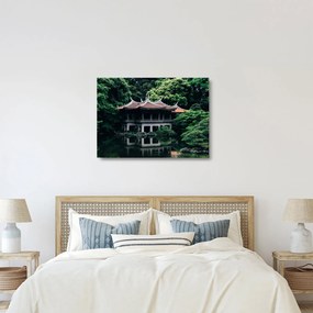 Obraz na szkle z japońskiego ogrodu narodowego (70x50 cm)