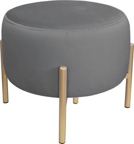 Pufa OLA loft ławka podnóżek metal : Kolor Stelaża - Złoty, Kolor tkaniny - VELVET - BL14, Typ tkaniny - Velvet