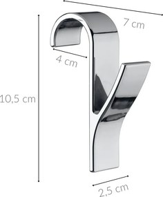 Haczyk - wieszak na grzejnik żeberkowy, chrom, 4 sztuki w komplecie, WENKO