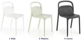 Czarne minimalistyczne krzesło ogrodowe sztaplowane - Nafo