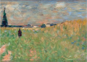 Obraz na szkle - Georges Seurat, A Summer Landscape, reprodukcje (70x50 cm)