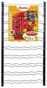 Czarny metalowy regał na wino liczba butelek 50 Barbera – Metaltex