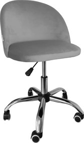 Fotel obrotowy COLIN krzesło biurowe fotel ergonomiczny do biurka : Kolor Stelaża - Chrom, Kolor tkaniny - VELVET - MG17, Typ siedziska - Siedzisko obrotowe 360°, Typ tkaniny - Velvet