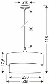 Ciemnozielona nowoczesna lampa wisząca - D188-Larces