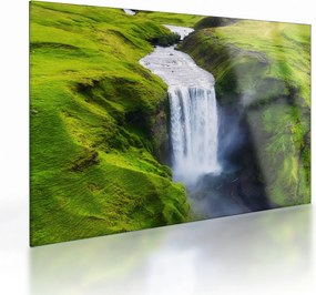 Obraz na szkle - Wodospad Skogafoss (70x50 cm)