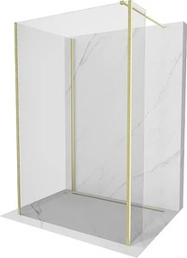 Mexen Kioto ścianka prysznicowa Walk-in 130 x 85 x 30 cm, transparent, złota szczotkowana - 800-130-085-221-55-00-030