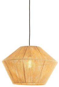 Jasnozielona lampa wisząca z kloszem z juty ø 40 cm Fugia – Light &amp; Living