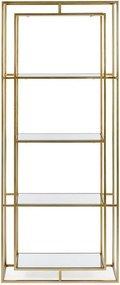Stalowy regał w kolorze złota 68x172,5x28 cm Elenor – Bizzotto