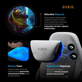 Fotel gamingowy Diablo X.Eye Prime, Normal Size, Nightwolf Moon