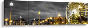 Obraz diabelskiego młyna o zmierzchu (170x50 cm)