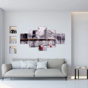 Obraz - Obraz olejny przedstawiający miasto II. (125x70 cm)