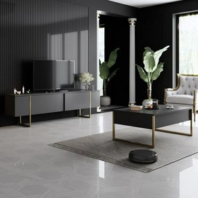 Stolik konferencyjny Luxe Anthracite and Gold