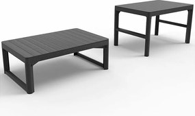 Stolik ogrodowy 2w1 Keter Lyon 116 x 66 cm, grafit