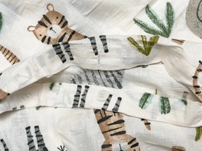 PrzytulneMieszkanie.pl PrzytulneMieszkanie.pl Pościel krepa do łóżeczka Renforcé JUNGARI kremowa Rozmiar pościeli: 45 x 65 cm | 90 x 140 cm