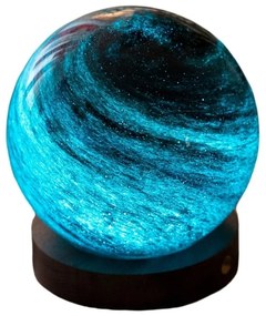 Lampa stołowa LED w ciemnym naturalnym kolorze ze szklanym kloszem (wysokość 9 cm) Stellar Ocean – Gingko